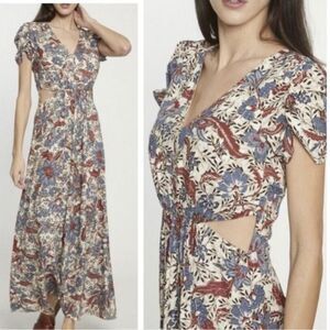 WALTER BAKER Jada Dancing Lotus Maxi Dress Floral Print bohemian Sz 6